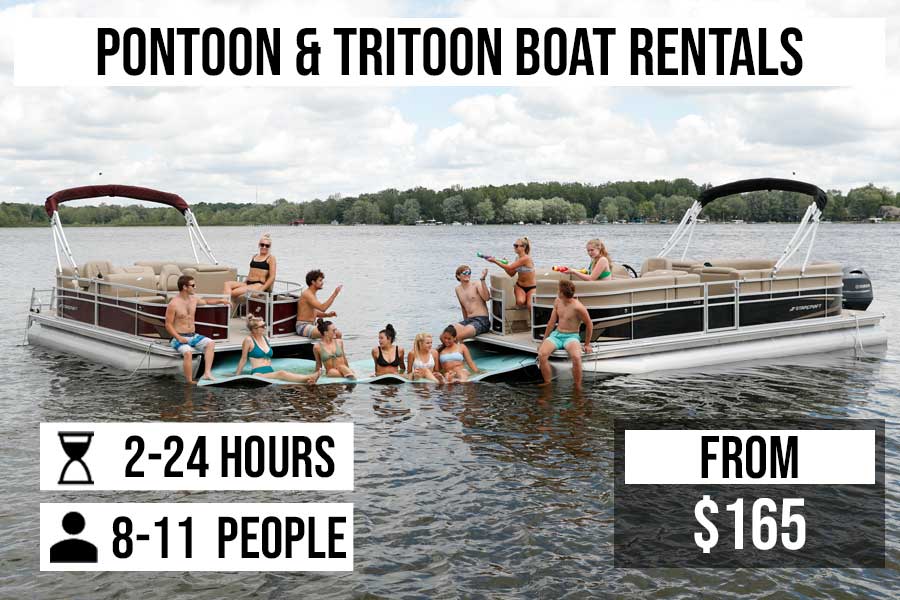 Pontoon and Tritoon Boat Rentals Near Columbus, Cleveland, Akron Ohio