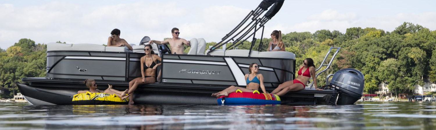 Pontoon Boats at Charles Mill Marina, Mansfield Ohio