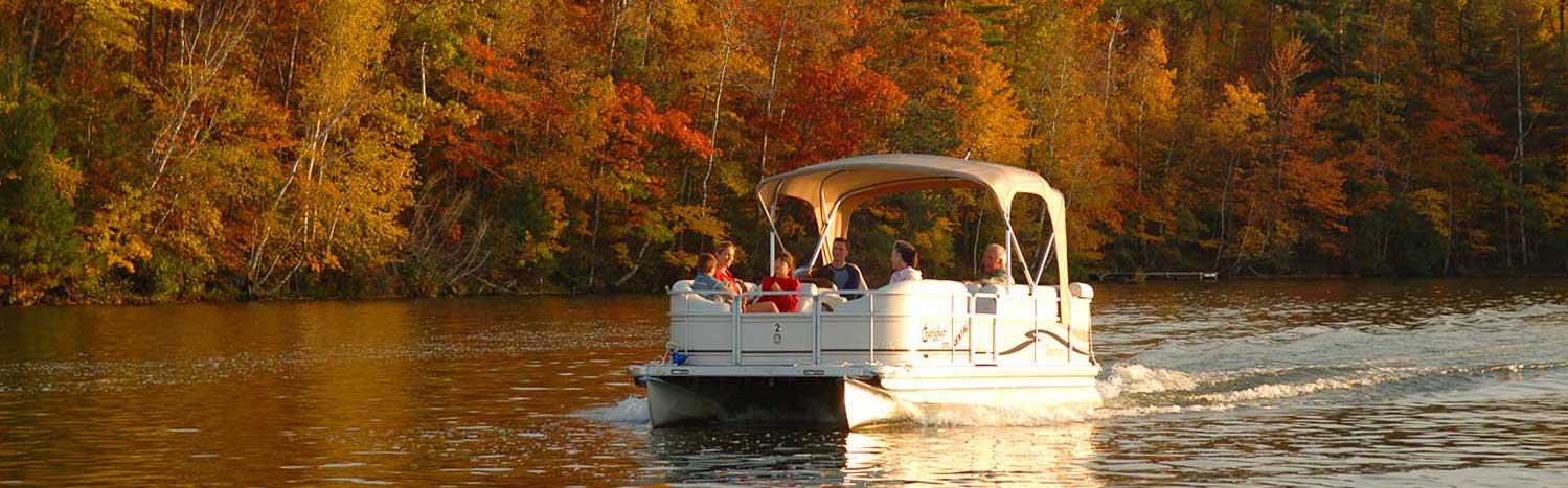 Pontoon Boats at Charles Mill Marina, Mansfield Ohio