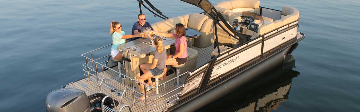 Pontoon Boats at Charles Mill Marina, Mansfield Ohio